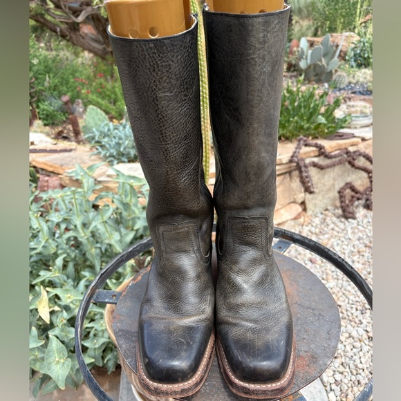 Frye Dark Leather Heeled Boots - Picture 8 of 16